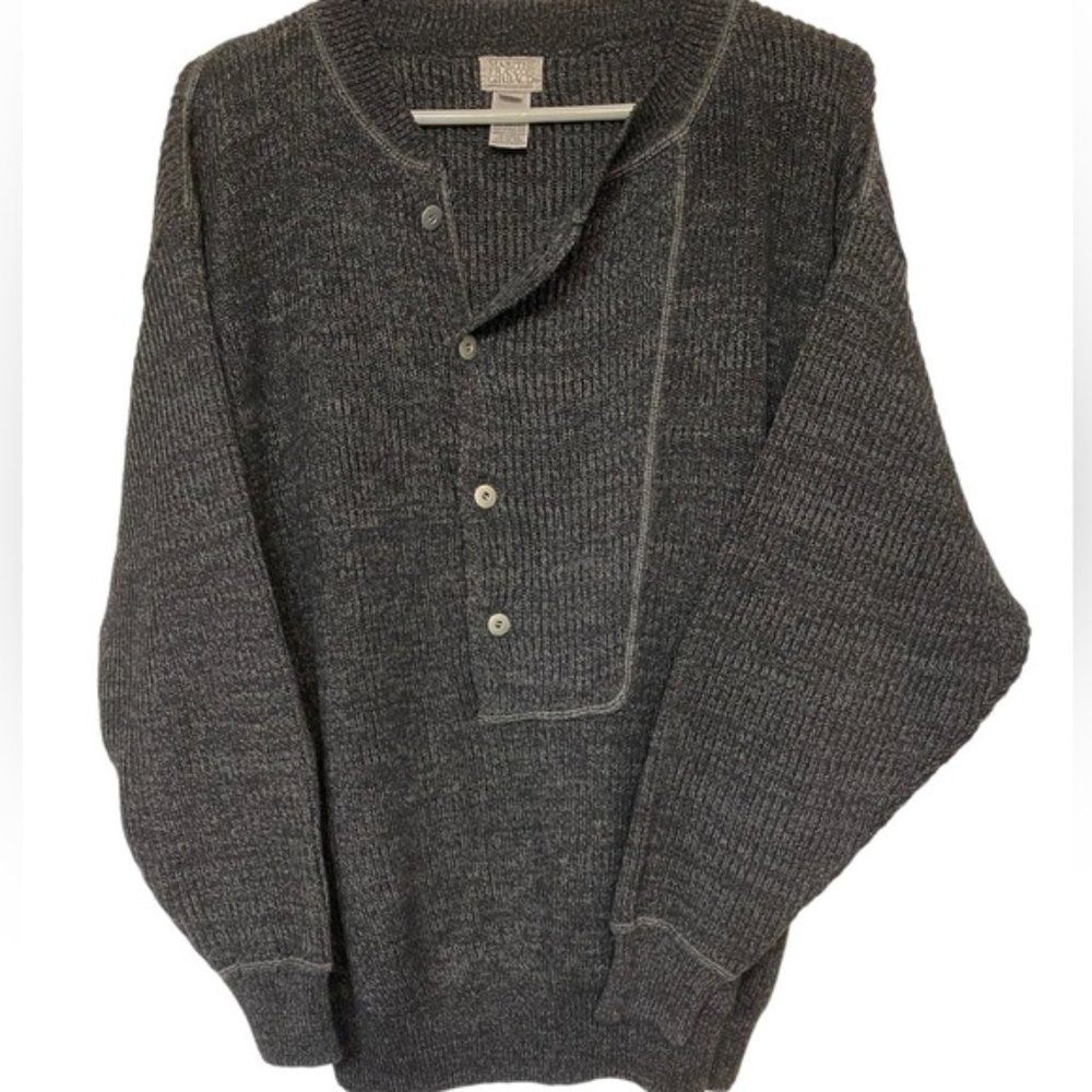 Men Vintage sweater Marithe Francois Girbaud S  Grey oversized ribbed cotton